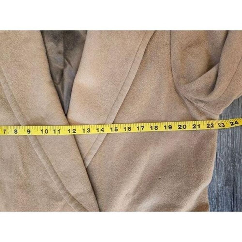 Vtg 60s Camel Hair Double Breasted Womens L Coat Old Money - Picture 9 of 16